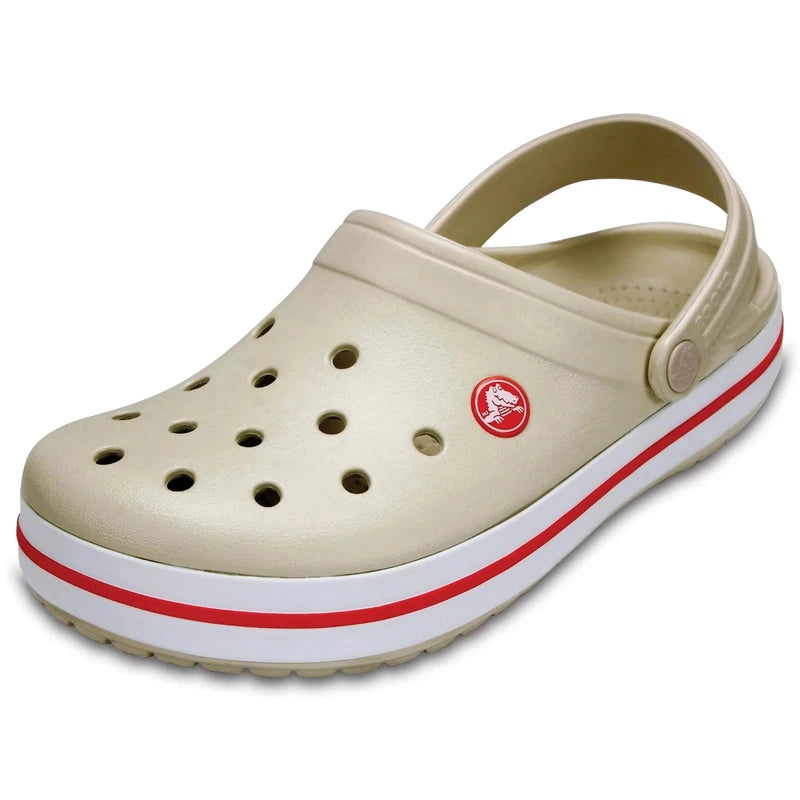 Crocs Men's and Women's Crocband Clog, Stucco/Melon, 6 Women/4 Men