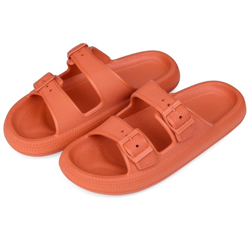 Women Men Cloud Slide Sandals Water Slippers Thicken Sole Bathroom Shoes US Size