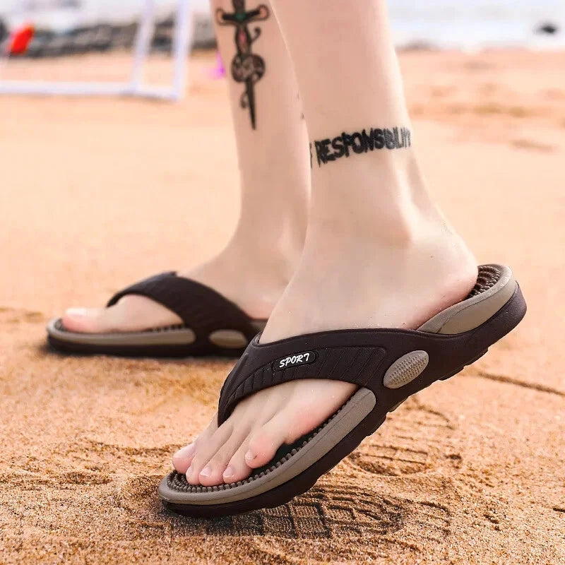 Massage Flip Flops Men Summer Breathable Beach Shoes Sandals Luxury Flip Flops