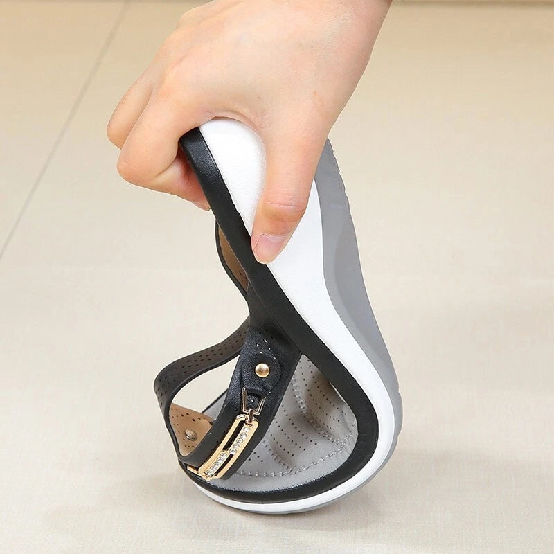 Summer Womens Flip Flops Thong Sandals Arch Support Cushion Slippers Soft Shoes