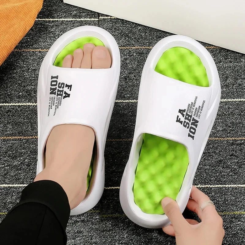 New Summer Men Massage Slippers Sides Indoor Outdoor Sandals Beach Casual Shoes
