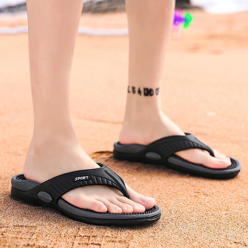 2022 Mens Thong Flip Flops Sandals Farbic Comfort Beach Sandal Slippers US Size