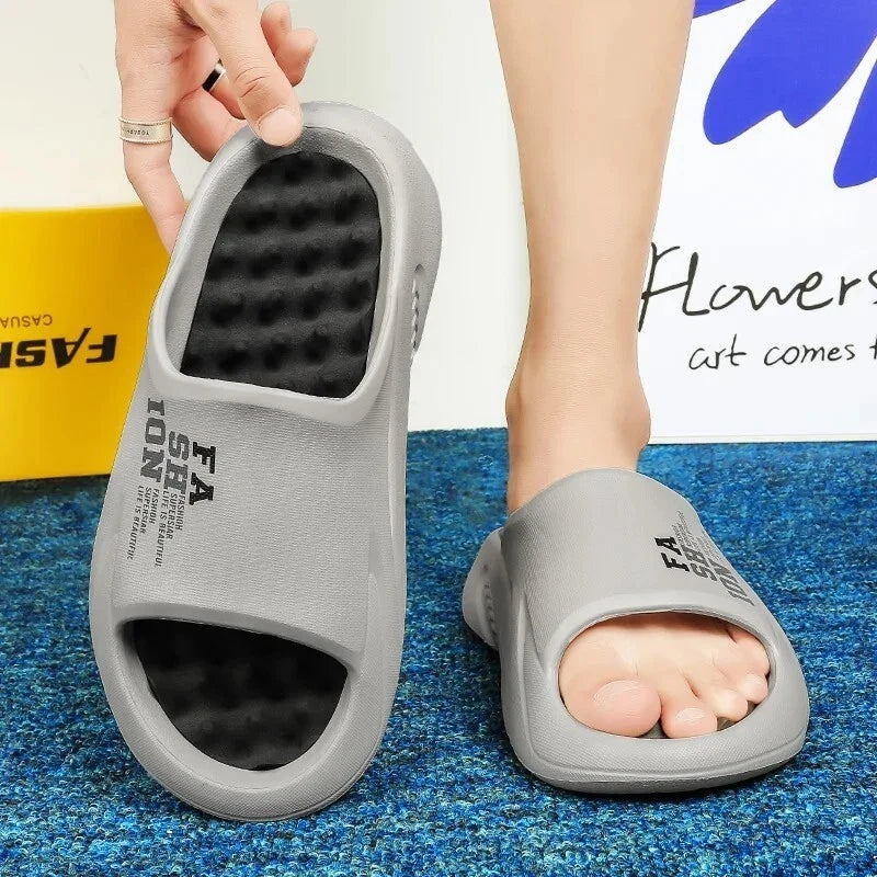 New Summer Men's Massage Slippers Slides Indoor Outdoor Comfort Shoes Beach Gift