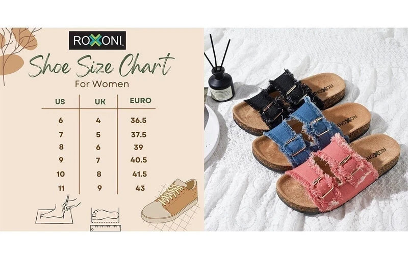 Pupeez Women's Comfort Flat Sandals Double Buckle Adjustable Straps Flat...