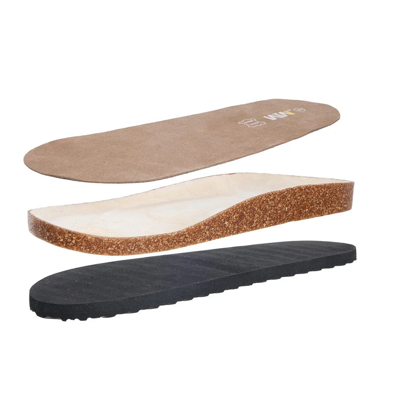 Men's Slip-On Beach Slippers, Adjustable Buckle, Casual Cork Footbed Sandals