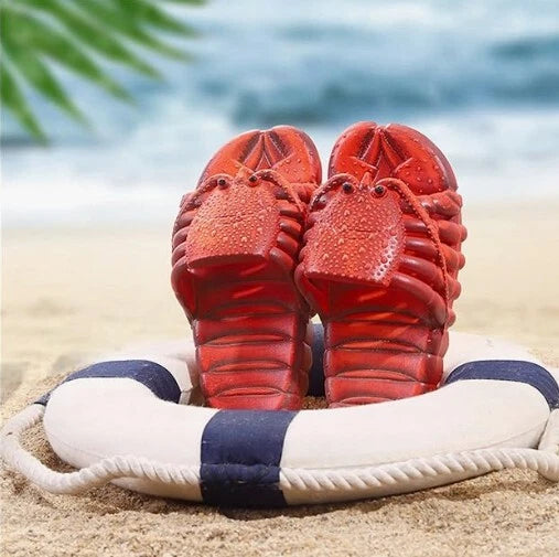 Lobster Flip Flops,Lobster Slipper,Lobster Slide,Lobster Pool Beach Shower Shoes