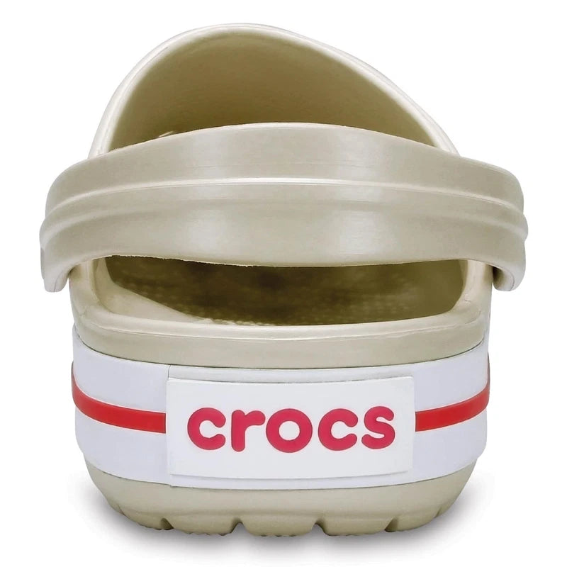 Crocs Men's and Women's Crocband Clog, Stucco/Melon, 6 Women/4 Men
