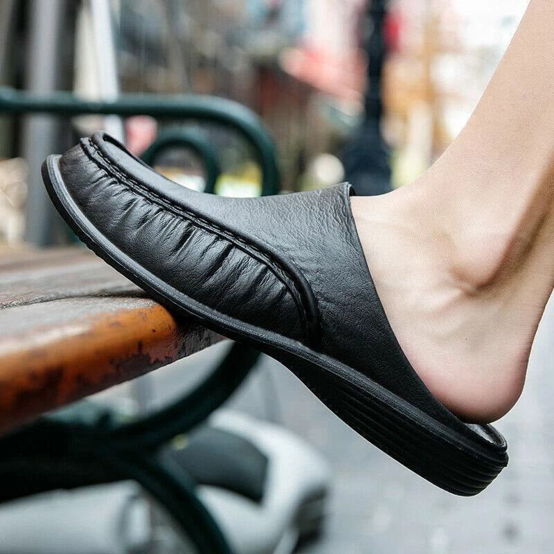 Men Summer Beach Low top Casual Slippers Slip on Loafers Mule Shoes Plus Sz