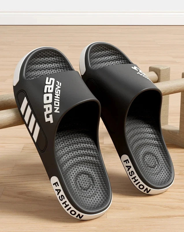 Men's Lightweight Summer Slippers Open Toe Breathable Flip Flops Indoor Outdoor