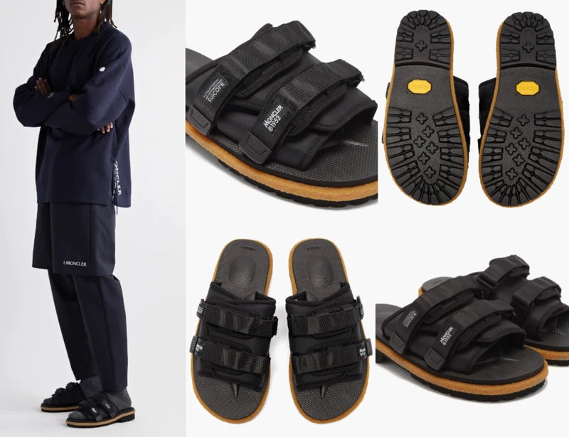 Moncler X Suicoke Moto Mountain Ripstop Vibram Sole Slides Shoes Sandals 43