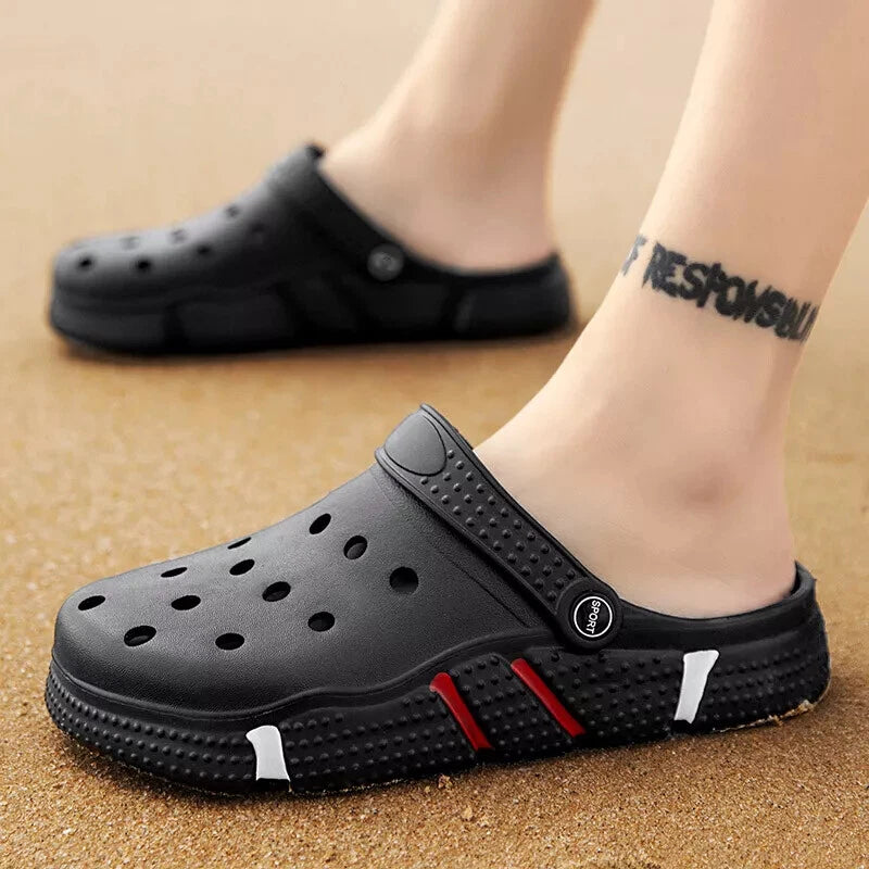 Mens Slip on Garden Mules Clogs Shoes Sports Sandals Beach Swim Slippers Shoes