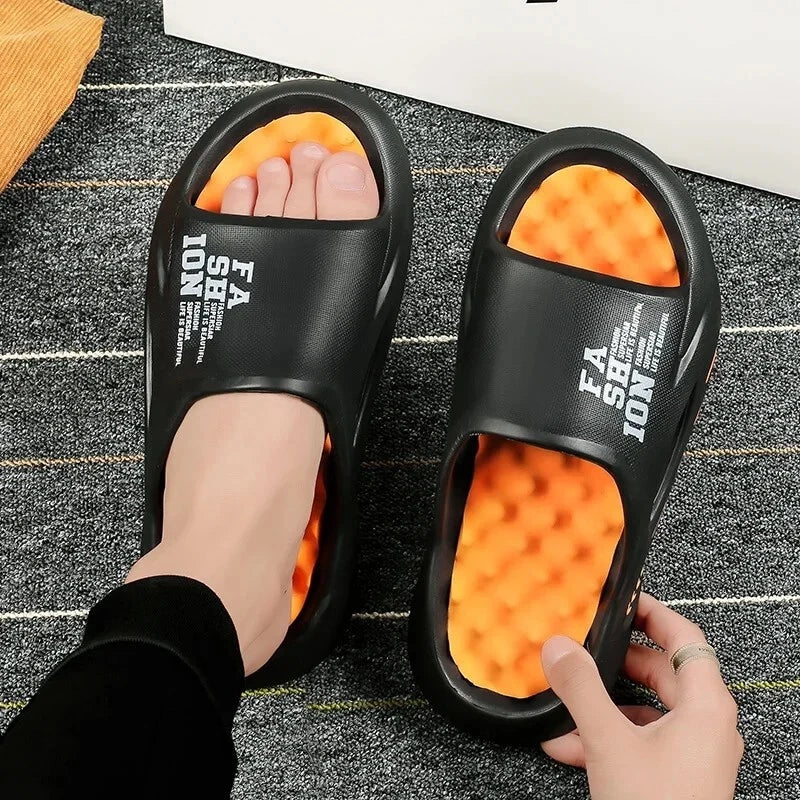 New Summer Men's Massage Slippers Slides Indoor Outdoor Comfort Shoes Beach Gift
