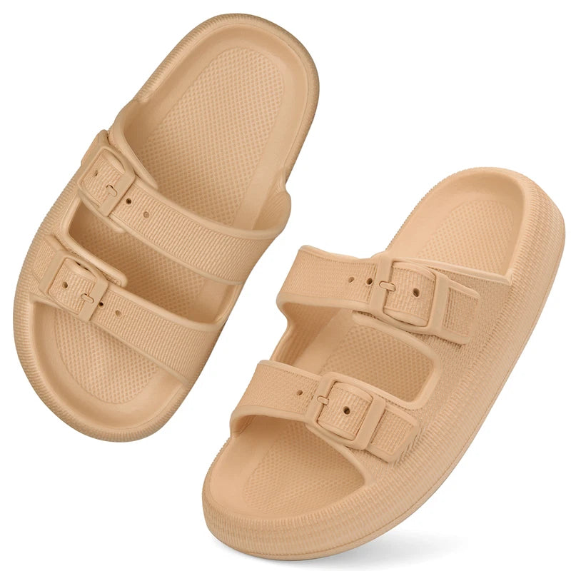 Women Men Cloud Slide Sandals Water Slippers Thicken Sole Bathroom Shoes US Size