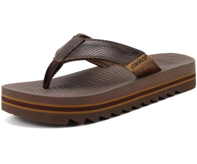 Mens Arch Support Flip Flops Memory Foam Comfortable Cushioned Recovery Walki...