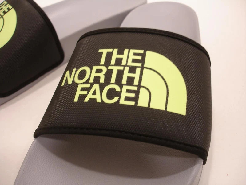 The North Face Men's sz 12 M Base Camp Slide II Black Lime Green Slipper Slip-On