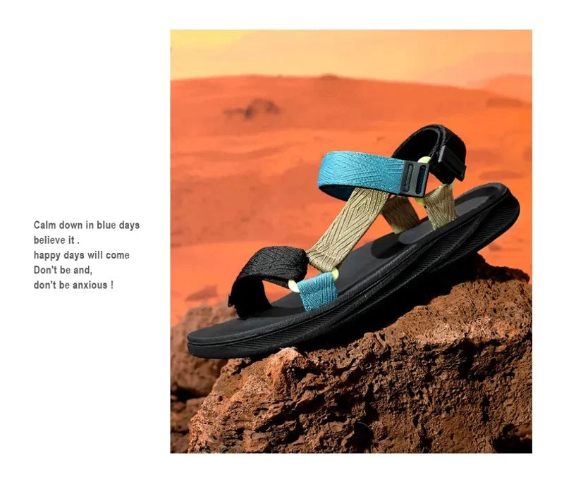 New Mens Summer Outdoor Sandals Open Toe Arch Support Non-slip Beach Sandals