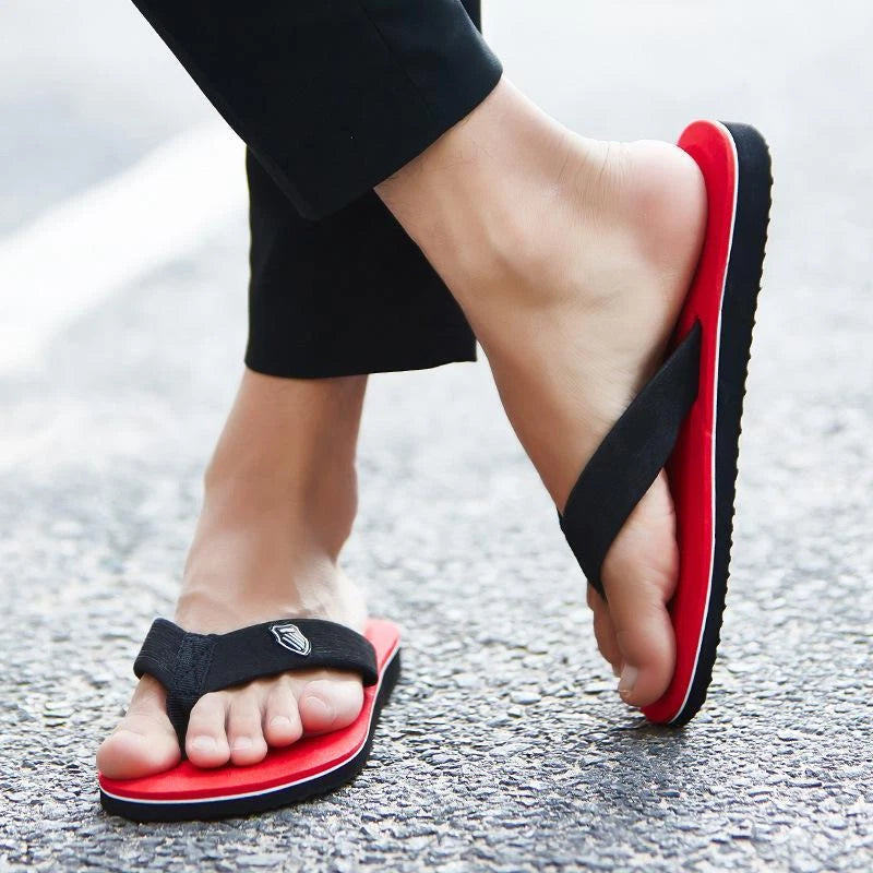 Summer Men Beach Slippers Sandals Non-slip Home Slippers Indoor House