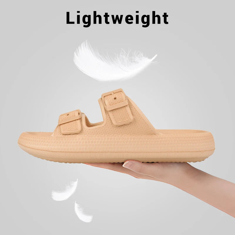 Women Men Cloud Slide Sandals Water Slippers Thicken Sole Bathroom Shoes US Size