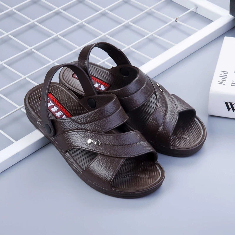Summer Open Toe Men New Slingbacks Sandals Slippers Beach Shoes Casual Non-Slip