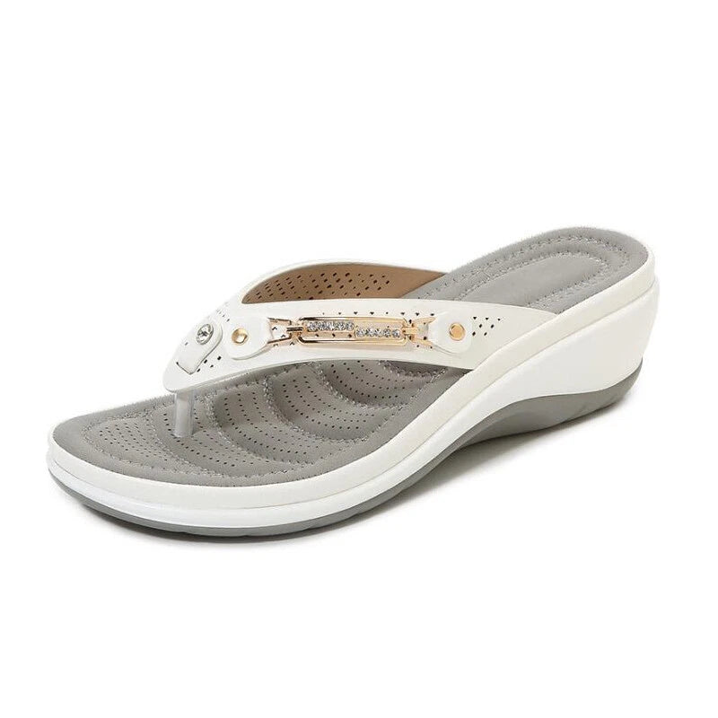 Summer Womens Flip Flops Thong Sandals Arch Support Cushion Slippers Soft Shoes