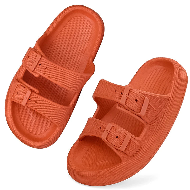Women Men Cloud Slide Sandals Water Slippers Thicken Sole Bathroom Shoes US Size