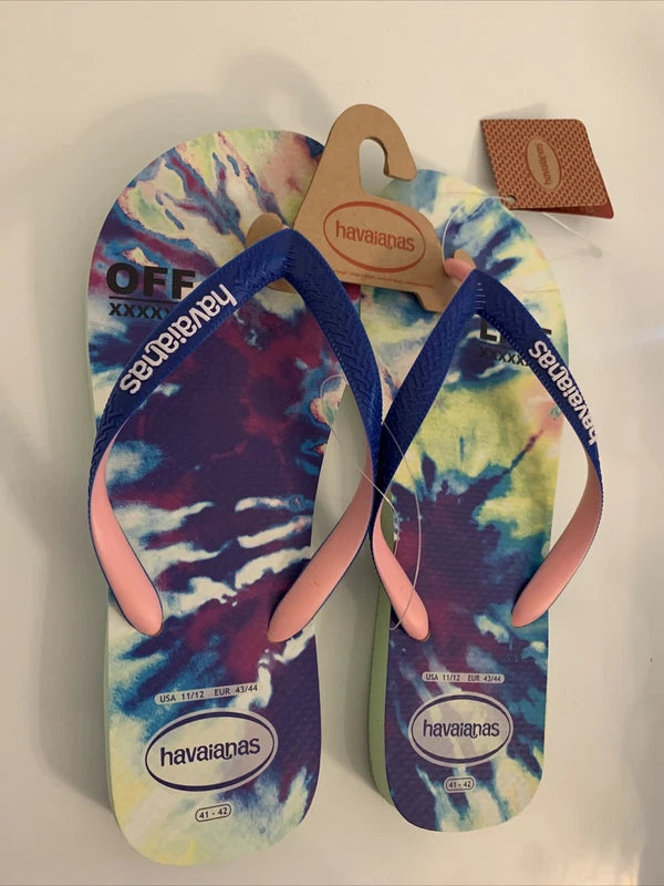 Havaianas Flip-flops Beach Slippers Sandal Apple Green Multicolor Size 11/12