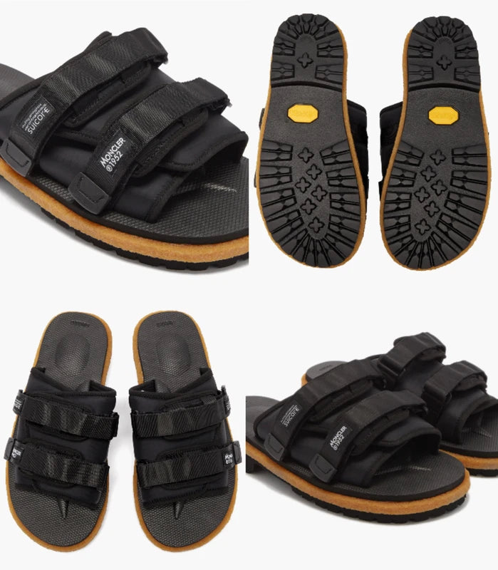 Moncler X Suicoke Moto Mountain Ripstop Vibram Sole Slides Shoes Sandals 45