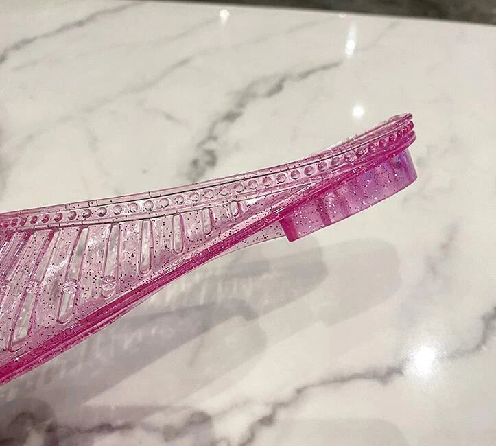 Womens Summer Slippers Beach Sandals Round Toe Flats Jelly Shoes Slides