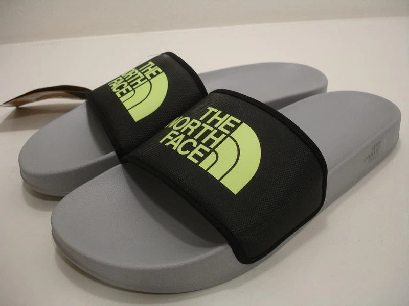 The North Face Men's sz 12 M Base Camp Slide II Black Lime Green Slipper Slip-On