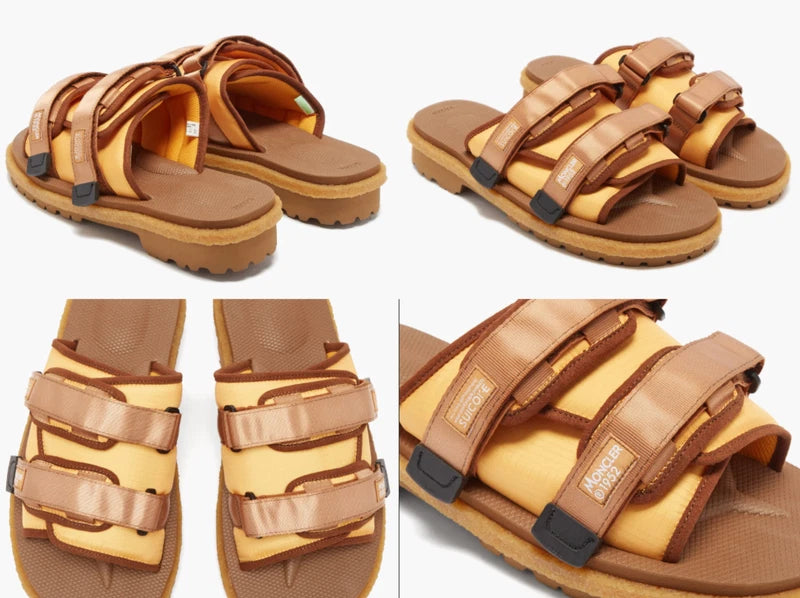Moncler X Suicoke Moto Mountain Ripstop Vibram Sole Slides Shoes Sandals New 43