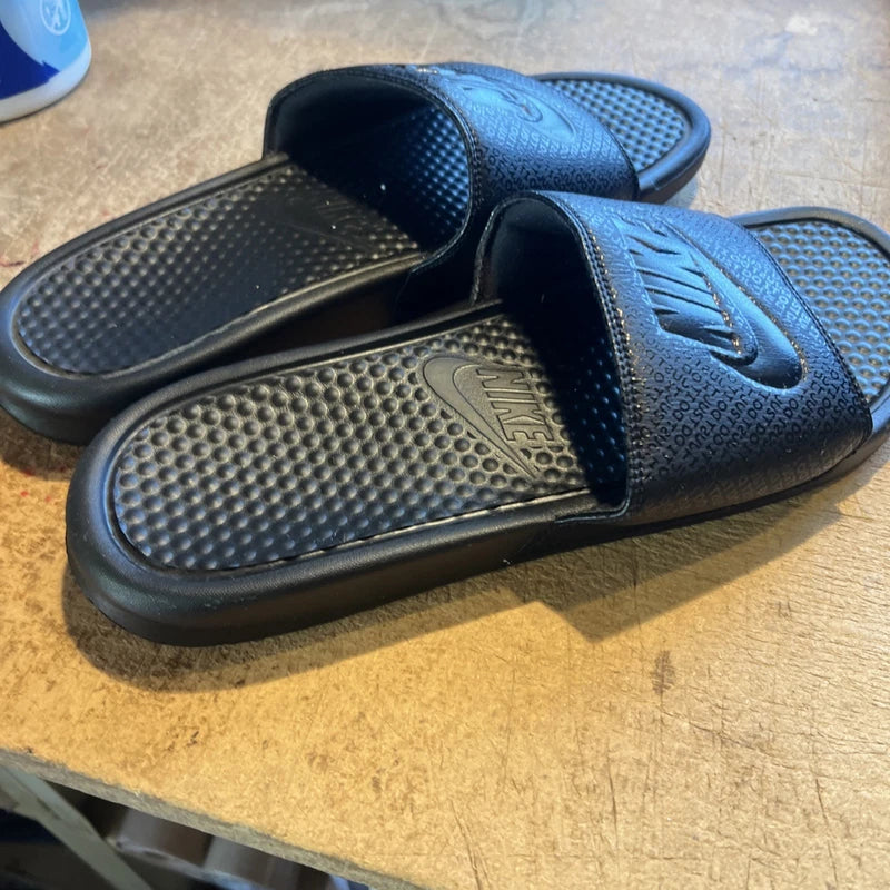 NEW Nike Mens Benassi JDI Slippers Slide Sandals Shoes 343880 Sz 12 Super Clean!
