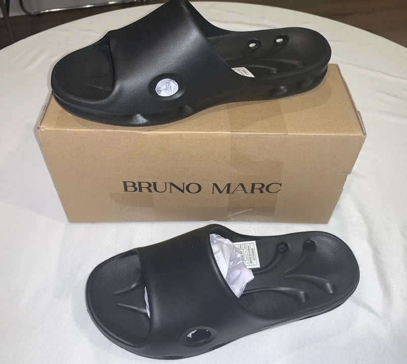 Bruno Marc Slide Sandals Non-Slip Drying Bathroom Slippers House Shoes Size 6