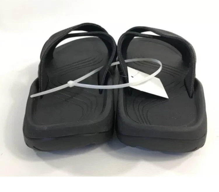 London Fog Mens Slide Slipper Comfortable Sandal Size 9 Black Beach Boat Shoes