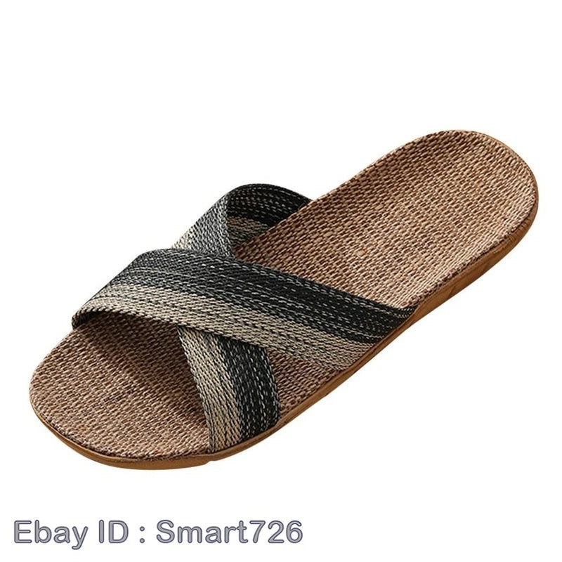 Fashion Men Slip on Slides Indoor Home Slippers Summer Sandal Casual Beach Shoes