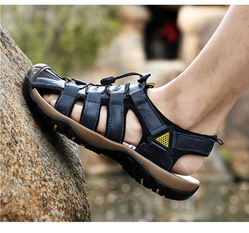 Summer Men's Sandals Soft Roman Outdoor Fashion Beach Slippers Outdoor Sneakers