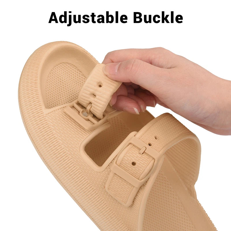 Women Men Cloud Slide Sandals Water Slippers Thicken Sole Bathroom Shoes US Size
