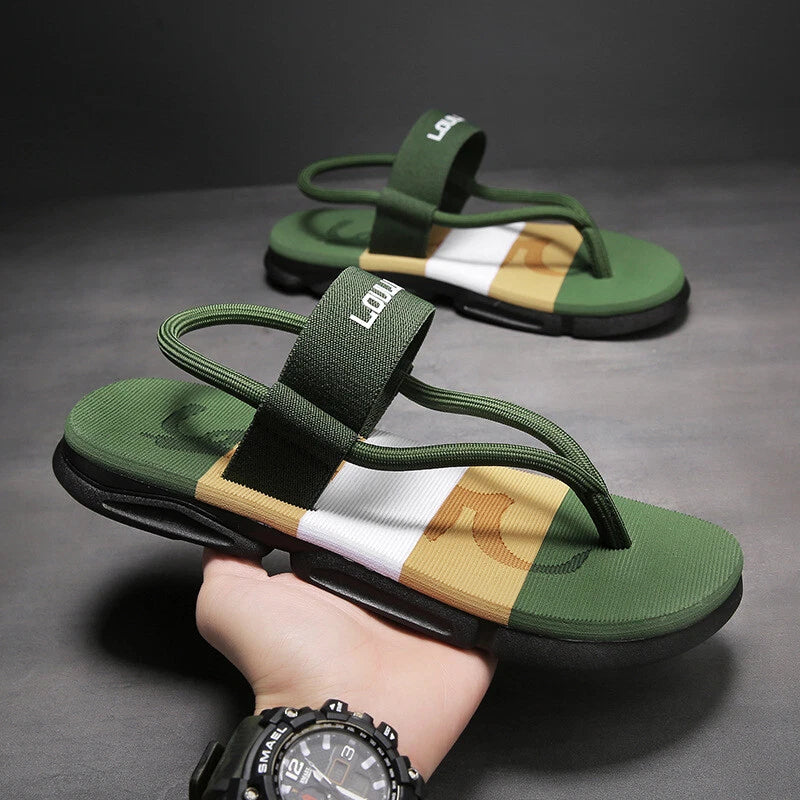Men's Flip Flops Beach Slippers Sandals Summer Slip On Flat Casual Shoes Holiday