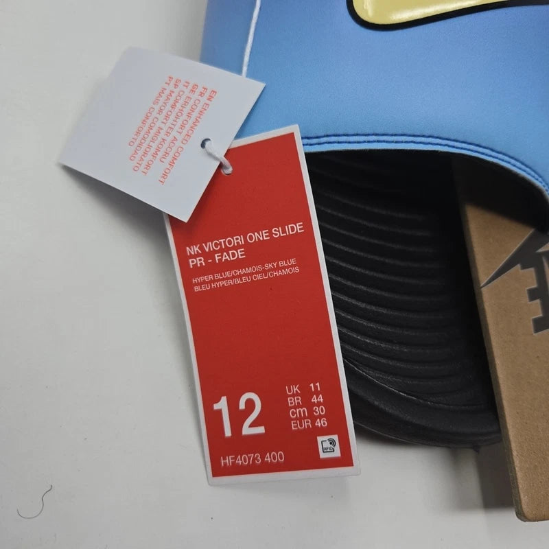 Nike Victori One Slides Sandals Slipper Hyper Blue Chamois Mens Sz 12 HF4073-400