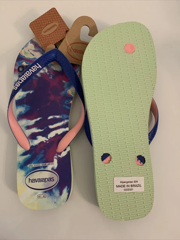 Havaianas Flip-flops Beach Slippers Sandal Apple Green Multicolor Size 11/12