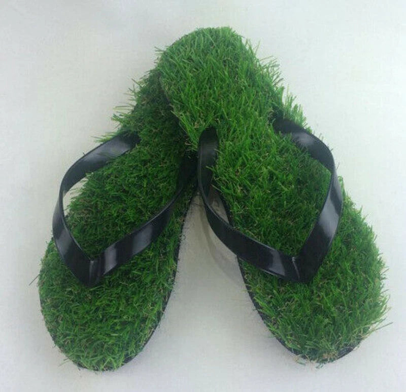men's shoes flip flops grass  beach slippers lawn bath slippers
