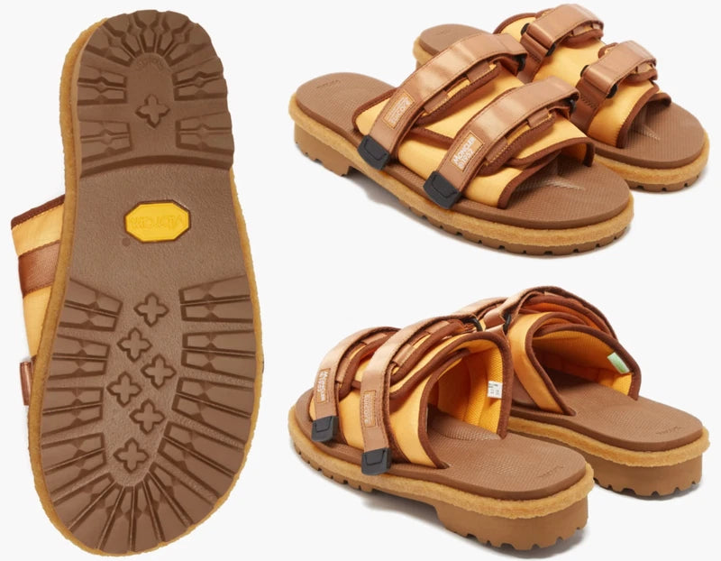 Moncler X Suicoke Moto Mountain Ripstop Vibram Sole Slides Shoes Sandals New 43