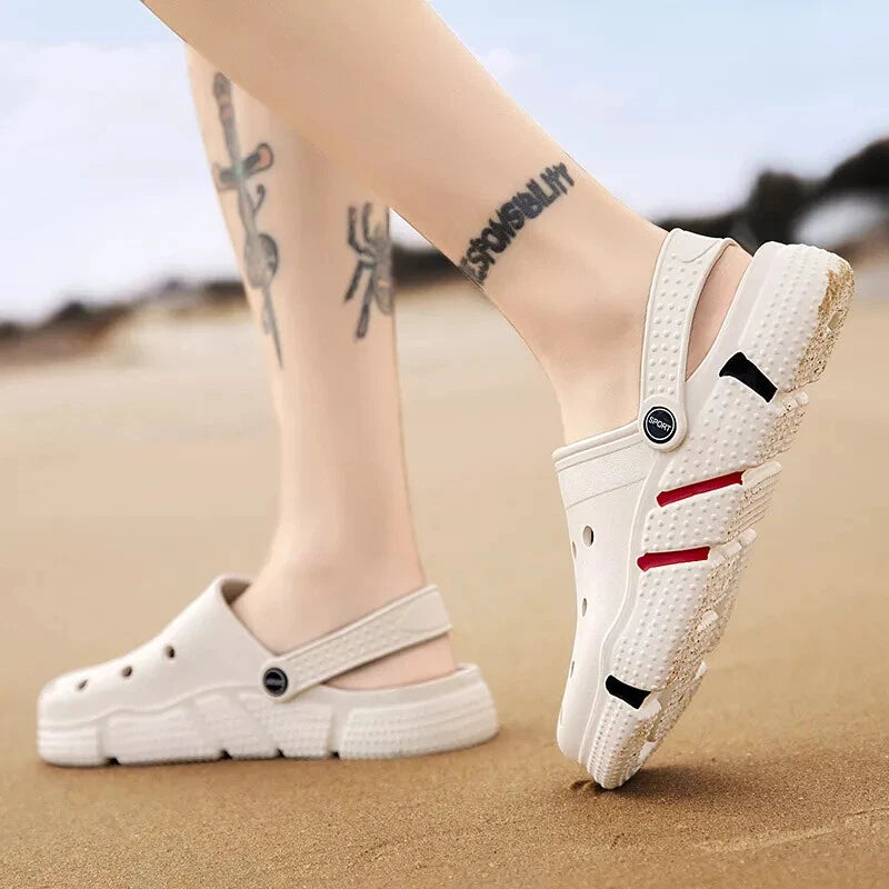 Mens Slip on Garden Mules Clogs Shoes Sports Sandals Beach Swim Slippers Shoes