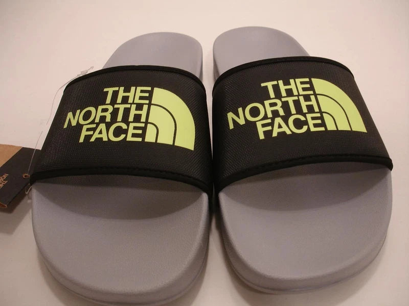 The North Face Men's sz 12 M Base Camp Slide II Black Lime Green Slipper Slip-On