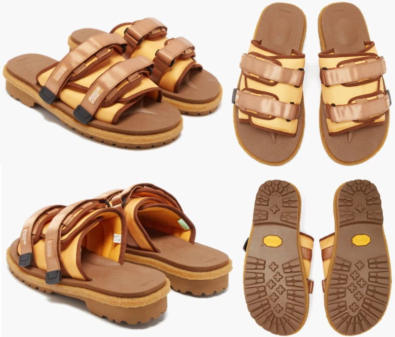 Moncler X Suicoke Moto Mountain Ripstop Vibram Sole Slides Shoes Sandals New 43