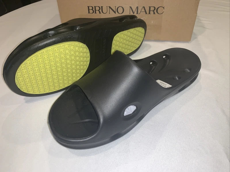 Bruno Marc Slide Sandals Non-Slip Drying Bathroom Slippers House Shoes Size 6