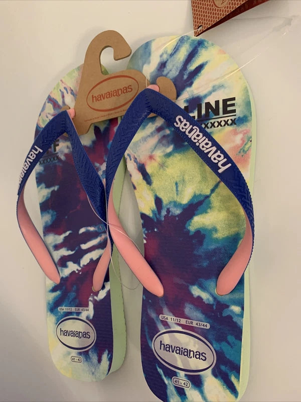 Havaianas Flip-flops Beach Slippers Sandal Apple Green Multicolor Size 11/12