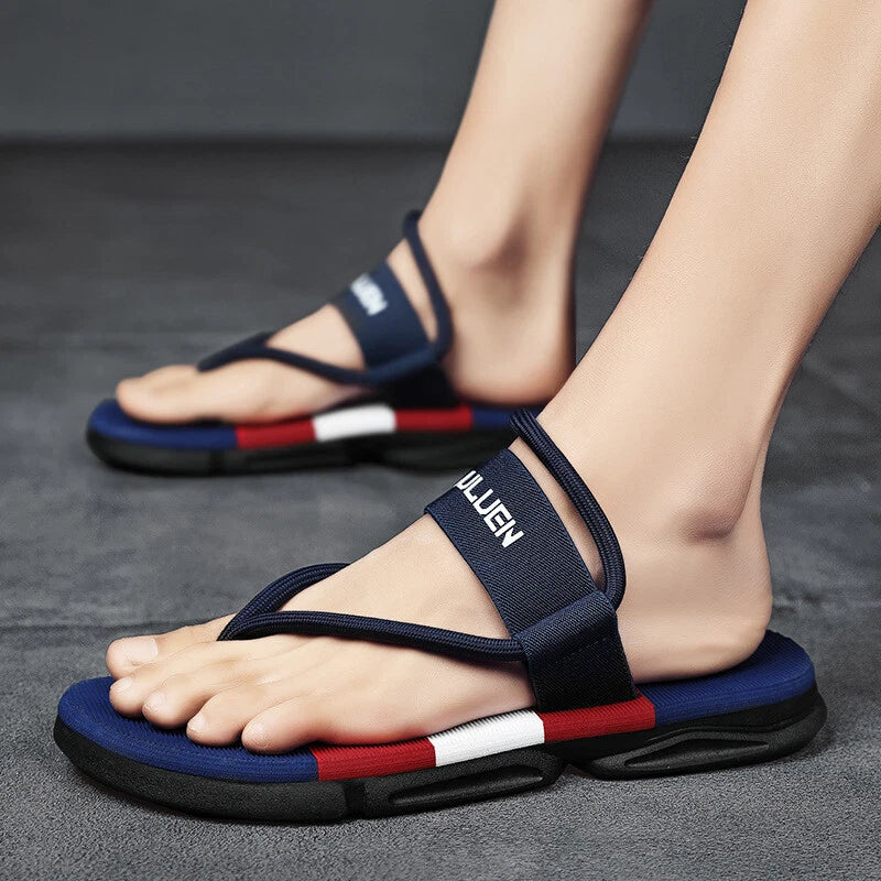 Men's Flip Flops Beach Slippers Sandals Summer Slip On Flat Casual Shoes Holiday
