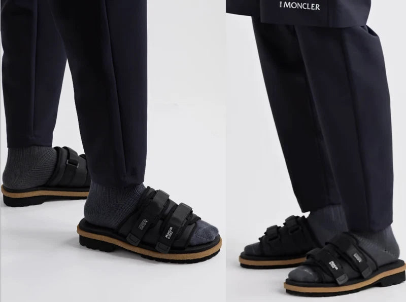 Moncler X Suicoke Moto Mountain Ripstop Vibram Sole Slides Shoes Sandals 45