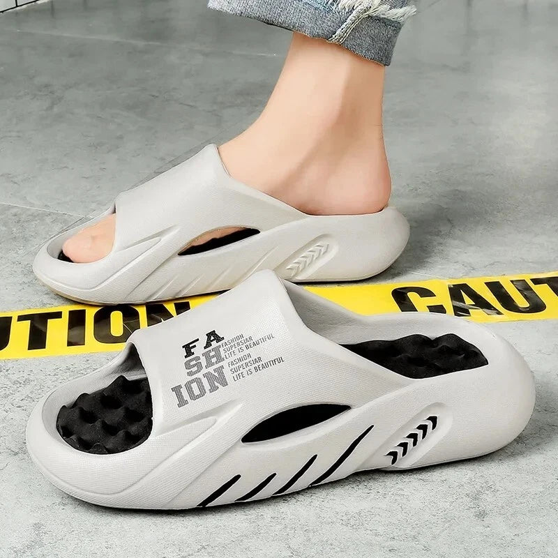 New Summer Men's Massage Slippers Slides Indoor Outdoor Comfort Shoes Beach Gift