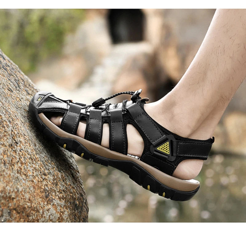 Summer Men's Sandals Soft Roman Outdoor Fashion Beach Slippers Outdoor Sneakers
